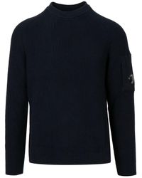 C.P. Company - C.P. Firmenpullover blau - Lyst