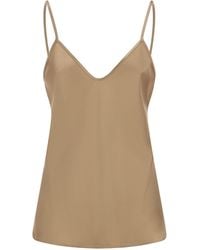 Max Mara - Msecomma – Fluid Satin Camisole Top With Slim Straps - Lyst