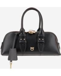 Pinko - Horizontal Leather Bowling Bag - Lyst