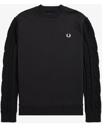 Fred Perry - Sweatshirt Zwart - Lyst