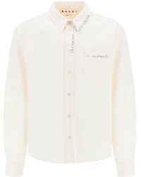Marni - Cotton Drill Overshirt in acht - Lyst