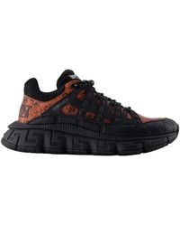 Versace - Schoenen ,Zwart ,Leer Sneakers - Lyst