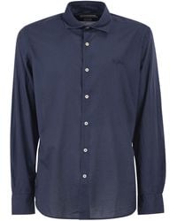 MC2 Saint Barth - Cotton Poplin Shirt With Embroidered Logo - Lyst