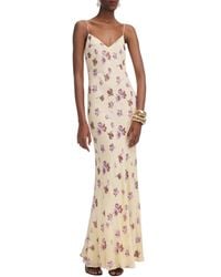 Self-Portrait - Zelfportret Gele Maxi -jurk Met Gele Bloemen - Lyst
