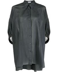 Brunello Cucinelli - Silk And Cotton Blend Shirt - Lyst