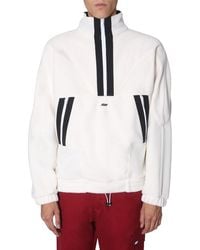 MSGM - High-Collar Oversized Sweatshirt With Graphic Design - Lyst