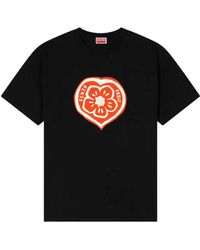 KENZO - Losvallend Katoenen T-shirt " Boke Heart" - Lyst