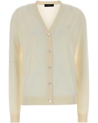 Gucci - Ivory Wool Cardigan - Lyst