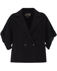 Weekend by Maxmara - Wkdneo Scheerwollen Jack Met Dubbele Rij Knopen En Een Boxy Silhouet - Lyst