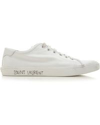 Saint Laurent - Canvas Logo Sneakers - Lyst