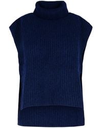 Isabel Marant - 'megan' Navy Alpaca Blend Vest - Lyst