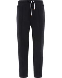 Brunello Cucinelli - Techno Cotton French Terry Trousers With Crête Detail - Lyst