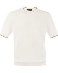 Peserico - T -Shirt in reinem Baumwoll -Crépe -Garn - Lyst