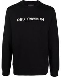 Emporio Armani - Logo Cotton Sweatshirt - Lyst