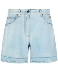 MSGM - Lichtblauwe Denim Shorts - Lyst