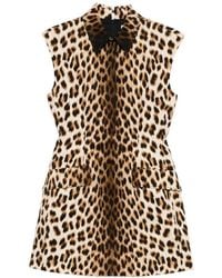 Sportmax - Vestido corto con estampado animal Lonza de - Lyst