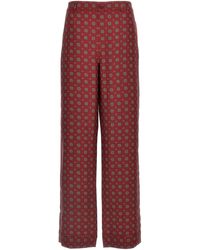 Moschino - Silk Trousers With Relaxed Fit - Lyst