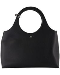 Courreges - Grand sac à épaule du jour saint en cuir noir - Lyst