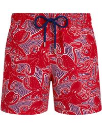 Vilebrequin - Swim Shorts With Graphic Octopus Print - Lyst