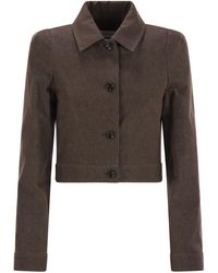 Max Mara - Carpa Denim Effect Chaqueta de cultivo - Lyst