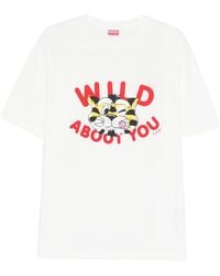 KENZO - Wild Tiger Cotton T-Shirt - Lyst