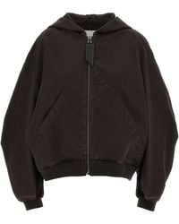 The Attico - Cotton Bomber Jacket Puffer Jackets Marrone-Donna - Lyst