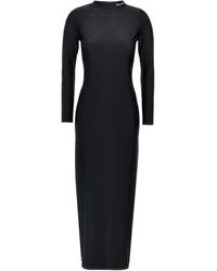 T By Alexander Wang - Long Dress With Logo - Lyst