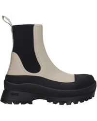 Stella McCartney - Stivaletti Vibram Donna Eco Pelle Nero/Talpa - Lyst