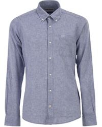 Barbour - Chemise à manches longues en lin et coton Nelson - Lyst