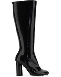 Bottega Veneta - Leather Raffia Atomic Boots - Lyst