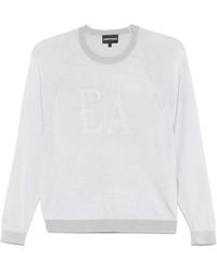 Emporio Armani - Sweater Met Logo Jacquard - Lyst