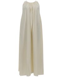 Alysi - Abito Lungo In Cotone - Lyst