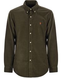 Polo Ralph Lauren - Custom Fit Velvet Shirt - Lyst