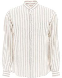 Agnona - Striped Linen Shirt - Lyst