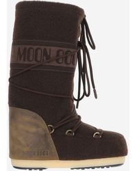 Moon Boot - Icon Stiefel aus Nubuk und Filz - Lyst