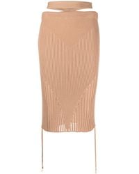 ANDREADAMO - En Readamo Lage Taille Midi Rok - Lyst