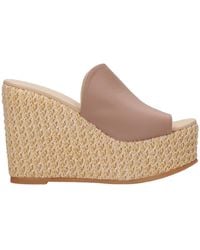 Espadrilles - Sandalen Leer Bruin - Lyst