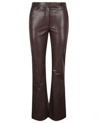 True Royal - Faux Leather Flared Trousers - Lyst