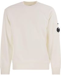 C.P. Company - Cotton Sweatshirt Met Lens - Lyst