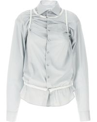 Maison Margiela - Layered Cotton Shirt With Structured Top - Lyst