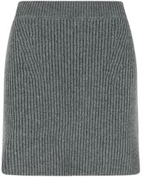 Jil Sander - Grey Wool Minirockirirt - Lyst