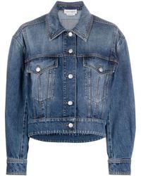 McQueen - Chaqueta de capullo de mezclilla de - Lyst