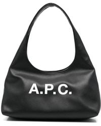 A.P.C. - Logo-Print Tote Bag - Lyst