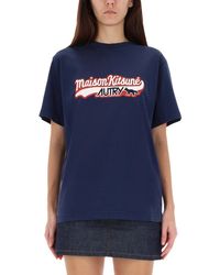 Autry X Maison Kitsune - T-shirt With Logo - Lyst
