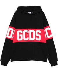 Gcds - Striped Hoodie With Logo - Lyst