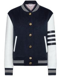 Thom Browne - Kasjmier En Leren Bomberjack - Lyst