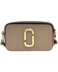 Marc Jacobs - Cement And Multicolour Leather The Snapshot Crossbody Bag - Lyst