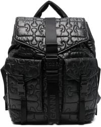 Ganni - Mochila acolchada con hebilla - Lyst