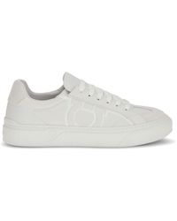 Ferragamo - Leather Sneakers - Lyst