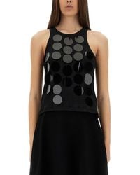 MSGM - Fitted Cotton Top - Lyst